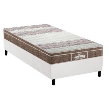 Imagem de Cama Box Solteiro: Colchão Ortopédico Probel D33/Ep Anatômico Próintense Plus + Base White(88X188)
