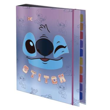 Imagem de Fichário Colegial Dac Com Elástico Disney Stitch 48 Folhas