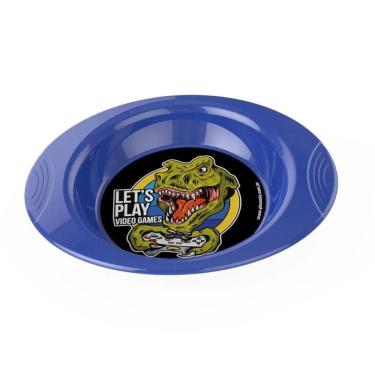 Imagem de Prato Infantil 550 Ml Linha Gamer Bpa Free - Plasvale Azul