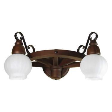 Imagem de Arandela Roda De Carroça Envelhecido 2 Lâmpadas 602e - Luminárias Muller