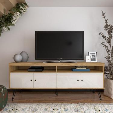 Imagem de Rack Tv 65" 4 Portas Multimóveis Cr45170 Carvalho/Off White Carvalho/Off White
