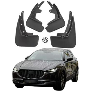 Imagem de Abas de lama para Mazda CX-30 CX30 2020-2025, protetores de respingos de roda e pneu, para-lama para carro, material PP, protetor de pneu para todos os climas, protetores contra respingos, para-lama