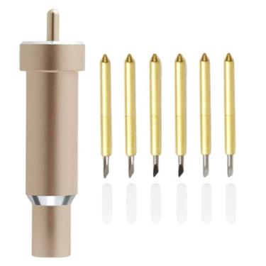 Imagem de Lâmina de ponta fina premium de substituição de 6 peças e uma carcaça, compatível com CricutMaker3/Maker/Explore3/Air2/One (3 lâminas de ponta fina de estilo)