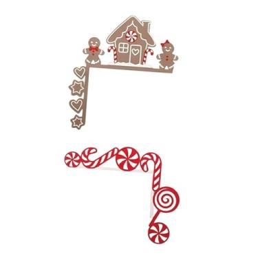 Imagem de Esquirla Decorações de Natal para Molduras de Portas, Enfeites de Parede em Ferro, Placas Decorativas para Casa, Quarto, Prateleira e Escritório, Pão de Gengibre