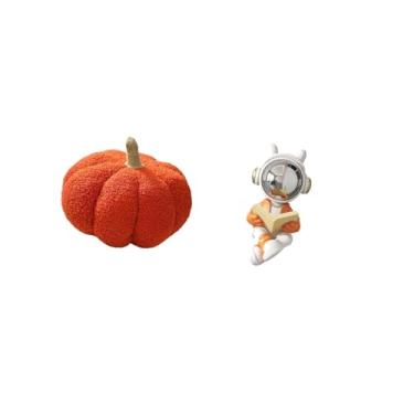 Imagem de Fenteer Almofada de Pelúcia para Sofá, Abóbora de Halloween, Escultura de, Estátua Decorativa, Topo de Bolo, Ornamento Espacial para Decoração de Q