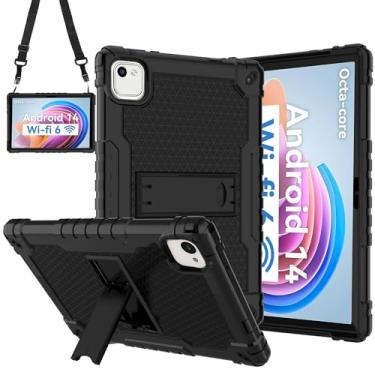 Imagem de Doemoil Capa para tablet YQSAVIOR ZB30/YQCP20/VOLENTEX M10/Aiprotablet K10/PRITOM M20/AEEZO MB1001/C10 10 polegadas com suporte embutido para tablet MUISOO MUIC110110 polegadas (preto)