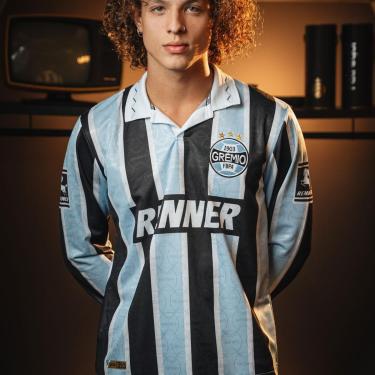 Imagem de Camisa Grêmio Retrô 1995 Listrada Manga Longa Masculina-Masculino