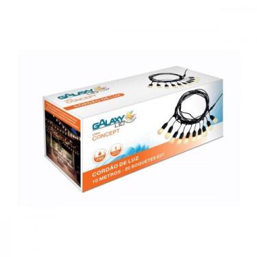 Imagem de Cordao De Luz Para Decoracao Galaxy 20 Soquetes E-27 10M Ip65 3732
