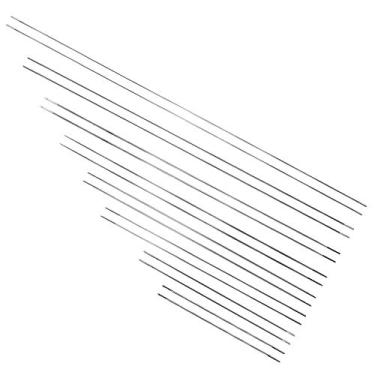 Imagem de Pissente 16 Peças de Agulhas de Miçanga, Conjunto de 8 Tamanhos de Agulhas de Olho Grande Retráteis Com Abertura No Meio para Artesanato de Colar DIY, Feitas de Aço