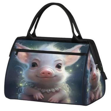 Imagem de Bolsa pequena para o fim de semana, feminina, masculina, rosa, vermelha, dobrável, bolsa esportiva leve para academia, Cor: 4, 15.2*8.3*11.6 inch, Moderno