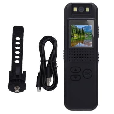 Imagem de Acouto Câmera Montada No Corpo 1080P, Câmera de Ação de Polegar para Gravação Viva-voz Com Lente Giratória de 180 Graus, Suporte para Armazenamento de 256 GB, Orifício de Parafuso de