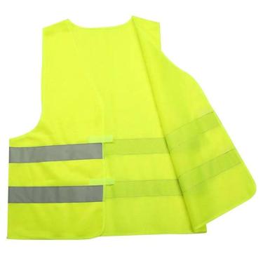 Imagem de Colete Sinalizador Faixa Refletiva Epi Proteçao Segurança Do Trabalho Construçao Civil Estrada Rodovia Avenida Obra