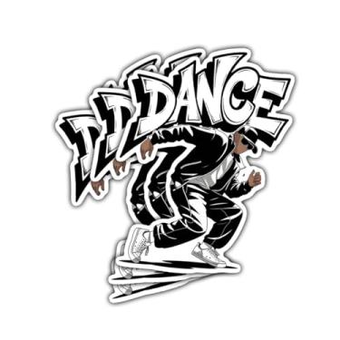 Imagem de 3 adesivos de dança breakdancing, decalque de vinil legal hip hop street dance para adolescentes, adultos, laptop, carro, skate, notebook, scrapbook, fãs de breakdance, garrafa de água, capa de