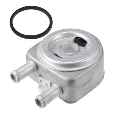Imagem de VekAuto Kit de refrigerador de óleo do motor compatível com Hyundai Tucson Sonata, Resfriador de óleo de transmissão de tom prateado de liga de alumínio durável com vedação O-rings