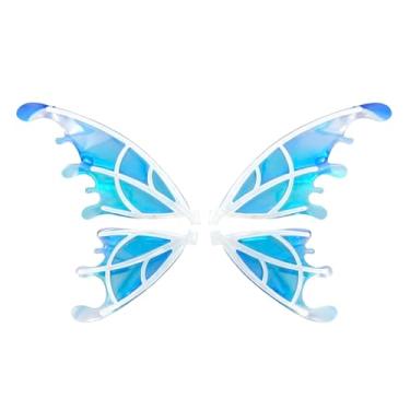 Imagem de Alomejor Asas de Fada, Com Alças Ajustáveis, Fantasia Infantil para Idades de 3 a 10 Anos, Materiais de Festa para Fantasias de Fada (Luz quente (alimentada por bateria))