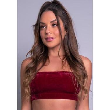 Imagem de Top Faixa Mvb Modas Veludo Molhado Fitness Academia Feminino-Feminino