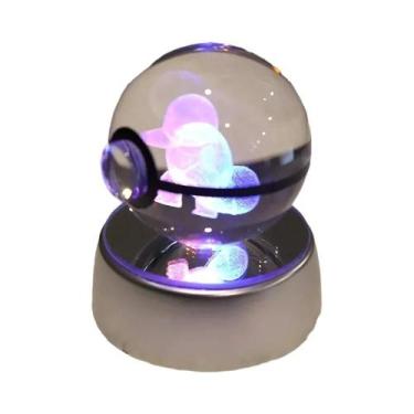 Imagem de Lâmpada De Cristal 3D Pikachu Gengar Mew Mewtwo Base De Figuras Presen