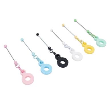 Imagem de KUIDAMOS Barra de Charme de Copo Frisado Elegante Decoração de Palha de Ferro para Copo, 6 Peças para Reunião de Festa, Silicone e Ferro