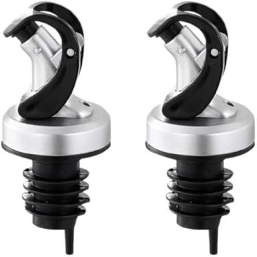 Imagem de Bicos dosadores, garrafas de azeite e vinagre, acessorios, cozinha pratica, uteis, faceis, azul.