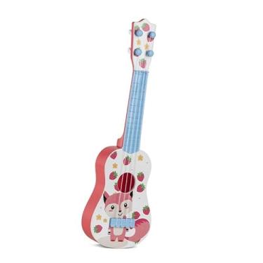 Imagem de XUXHOU Brinquedo de Guitarra de Plástico de 4 Cordas para Crianças Ukulele Com Design de Desenho Animado Instrumento Musical Educacional para Iniciantes Brinquedo Jogável para Meninos e Meninas (#11)