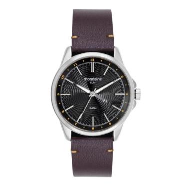 Imagem de Mondaine Relógio Masculino Mondaine Marrom Couro Analógico Calendário