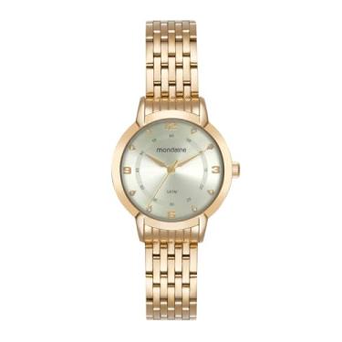 Imagem de Mondaine Relógio Feminino Dourado Pulseira 7 Elos Caixa Média
