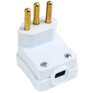Imagem de Plug Macho 90 Com Prensa Cabo 2p+t 10a Branco 2055 - Perlex