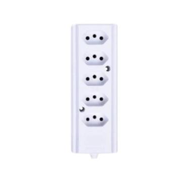 Imagem de Tomada Barra Quintupla 2P+T 10A Branca - Interneed