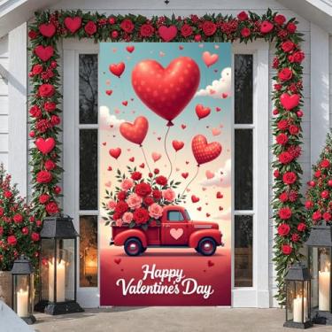 Imagem de Dia dos Namorados Amor Romântico Primavera Urso de Pelúcia Banner Dia dos Namorados Balões Coração Decoração de Dia dos Namorados Para Celebração de Aniversário Sessão de Fotos