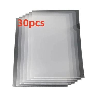 Imagem de Pastas De Arquivo Transparentes Em Forma De L A4 10pcs Impermeáveis E 