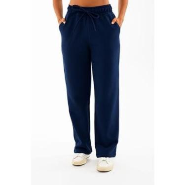 Imagem de Calça Feminina Moletom Pantalona Wide Leg Moda Gringa-Feminino