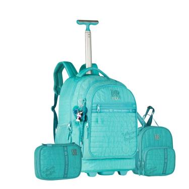 Imagem de Mochila Rodas Lancheira Estojo Box Rebecca Bonbon Meninas