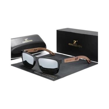 Imagem de Óculos De Sol Polarizados Masculinos KINGSEVEN TR90 Em Madeira De Noz 