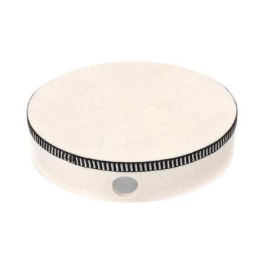 Imagem de Tambor De Mão De Madeira Para Crianças, Brinquedo De Percussão Portáti