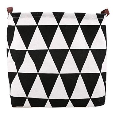 Imagem de CUOFYUNL Cesto de roupa suja dobrável Caixa de armazenamento de brinquedos Caixas de roupas diversas Organizador de casa (triângulo invertido)