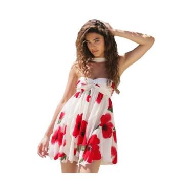 Imagem de Vestido Feminino Sem Mangas Com Decote Halter Estilo Estrela Do Mar, C