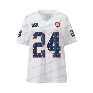 Imagem de Camiseta Feminina Branca De Malha Respirável Com Manga Curta Casual Se