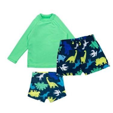 Imagem de Kit Blusa + Sunga + Bermuda Tactel Praia Infantil - Catarinense, Reino
