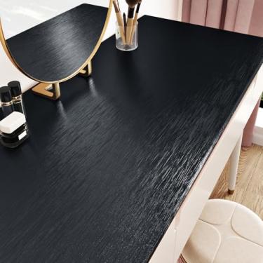 Imagem de EPPKILY Papel de contato azul de aço inoxidável escovado azul metálico papel de parede descasque e cole à prova d'água vinil de metal para geladeira papel de contato para armários de bancada, secador