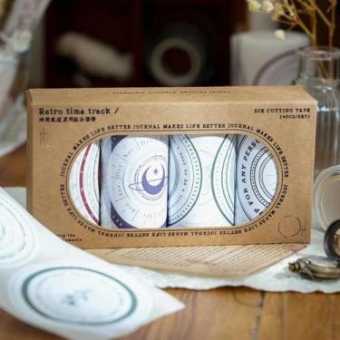 Imagem de Fita Washi Decorativa Retro DIY Ledger 3,15 Polegadas Série Time Track