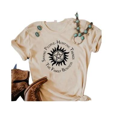 Imagem de Camiseta sobrenatural japonesa em quadrinhos das mulheres, roupa femin