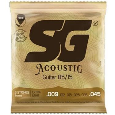 Imagem de Encordoamento Para Violão Aço 009 Sg 85/15 Bronze