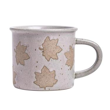 Imagem de Xícaras de café Caneca de café vintage cerâmica pintada à mão, média, branca