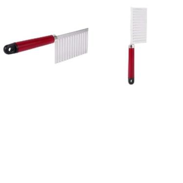 Imagem de Aqur2020 Cortador de Dobras, Picador de Aço Inoxidável Com Bordas Onduladas de Batata Com Alça Ergonômica para Batata, Cenoura, Chip de Vegetais, Frita