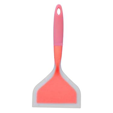 Imagem de Estink Espátula de Tamagoyaki de Silicone Espátula de Panqueca de Boca Larga Pá de Cozinha Em Silicone Antiaderente Grau Alimentício Com Cabo Ergonômico e Furos para Pendurar (Cabeça de pá laranja)