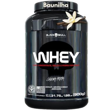 Imagem de Whey Protein Black Skull 3W Pote 900g Isolado Hidrolisado Concentrado Suplemento Proteína Musculação-Unissex