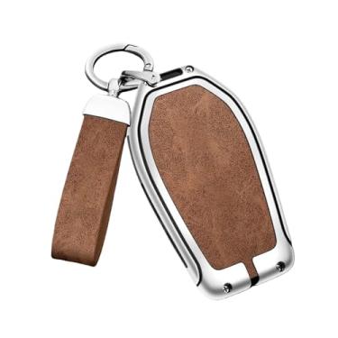 Imagem de Compatível Com Bmw Série 5 Caso Chave 3 6 X3 X5 X1 X2 X6 Escudo Protetor Compatível Com Lâmina De Faca Capa Carro Fábrica(C style silver Brown complete set)