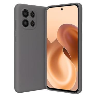 Imagem de Capa Capinha PREMIUM Para Motorola Moto G86 Silicone Aveludado [Proteção de Câmera] (CINZA)