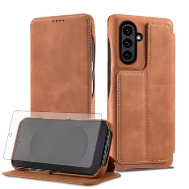 Imagem de Asuwish Capa de celular para Samsung Galaxy S25 5G Capa carteira celular com protetor de tela de vidro temperado e suporte flip de couro PU com compartimento para cartão de crédito acessórios S 25 25S
