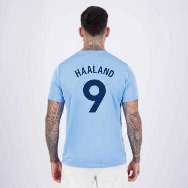Imagem de Camisa Manchester City Haaland 9 Escudo Marinho-Masculino